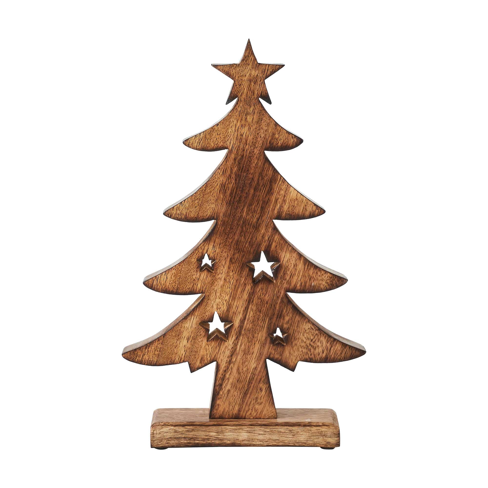 Christmas Tree Two Toned Wooden Figurine