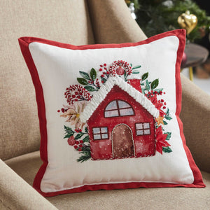 Candy Cane Cottage Pillow