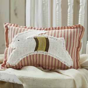 Spring In Bloom Applique Leaping Bunny Pillow