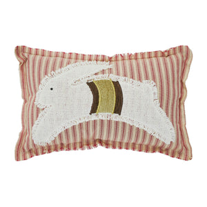 Spring In Bloom Applique Leaping Bunny Pillow