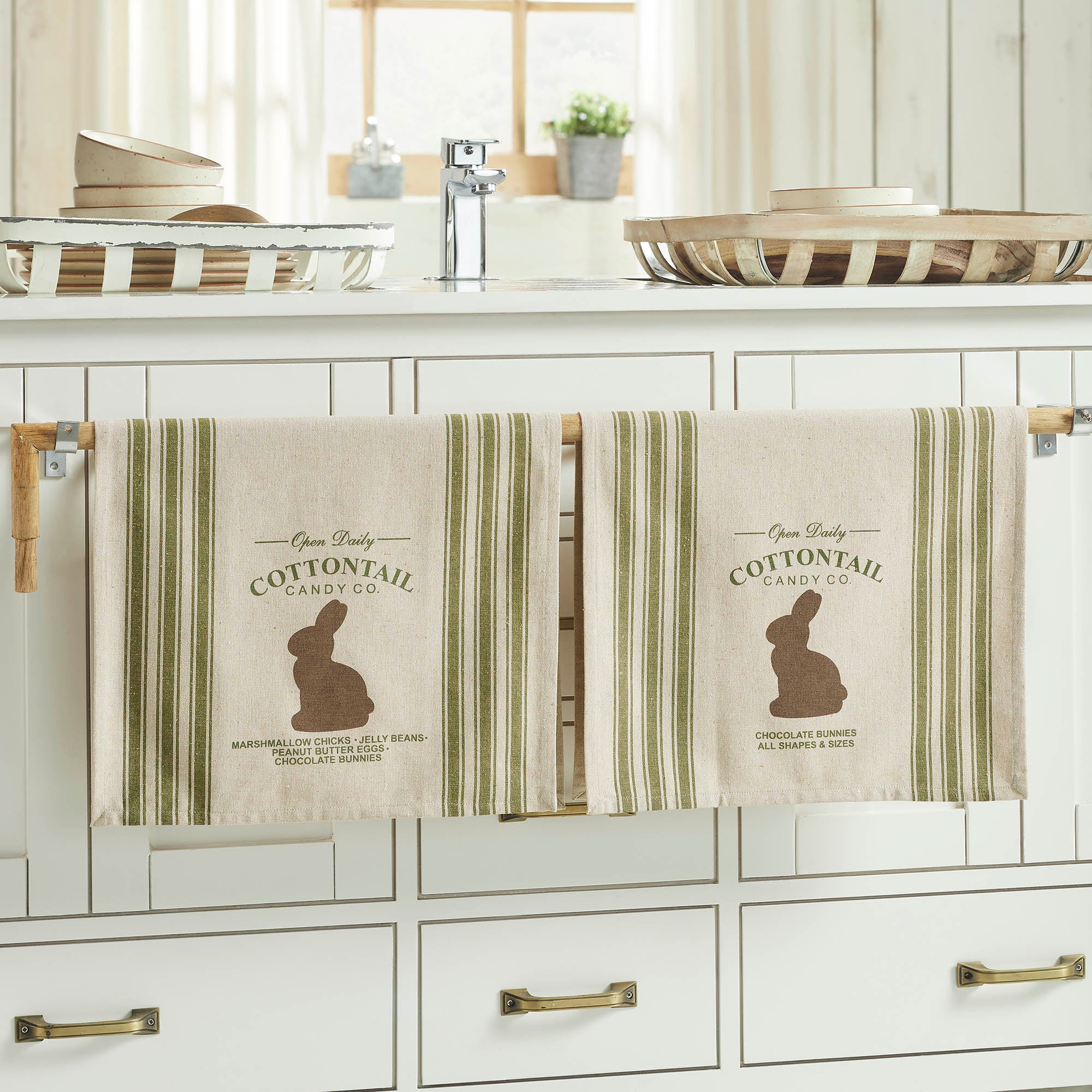 Bunny Hop Tea Towel Set of 2