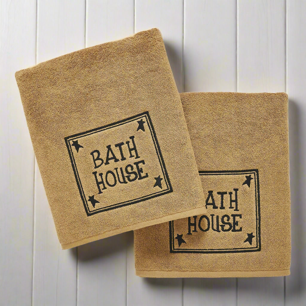 Bath House Embroidered Bath Towel Set of 2