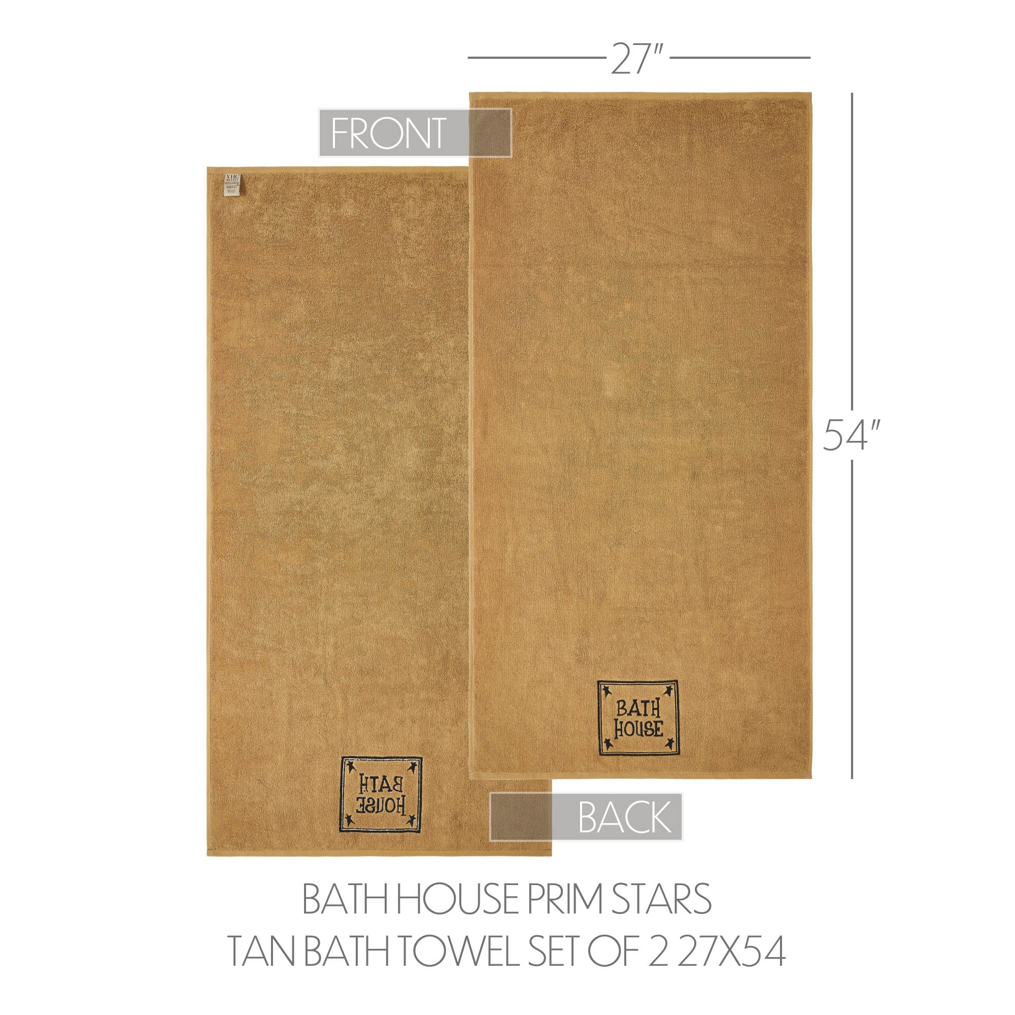 Bath House Embroidered Bath Towel Set of 2