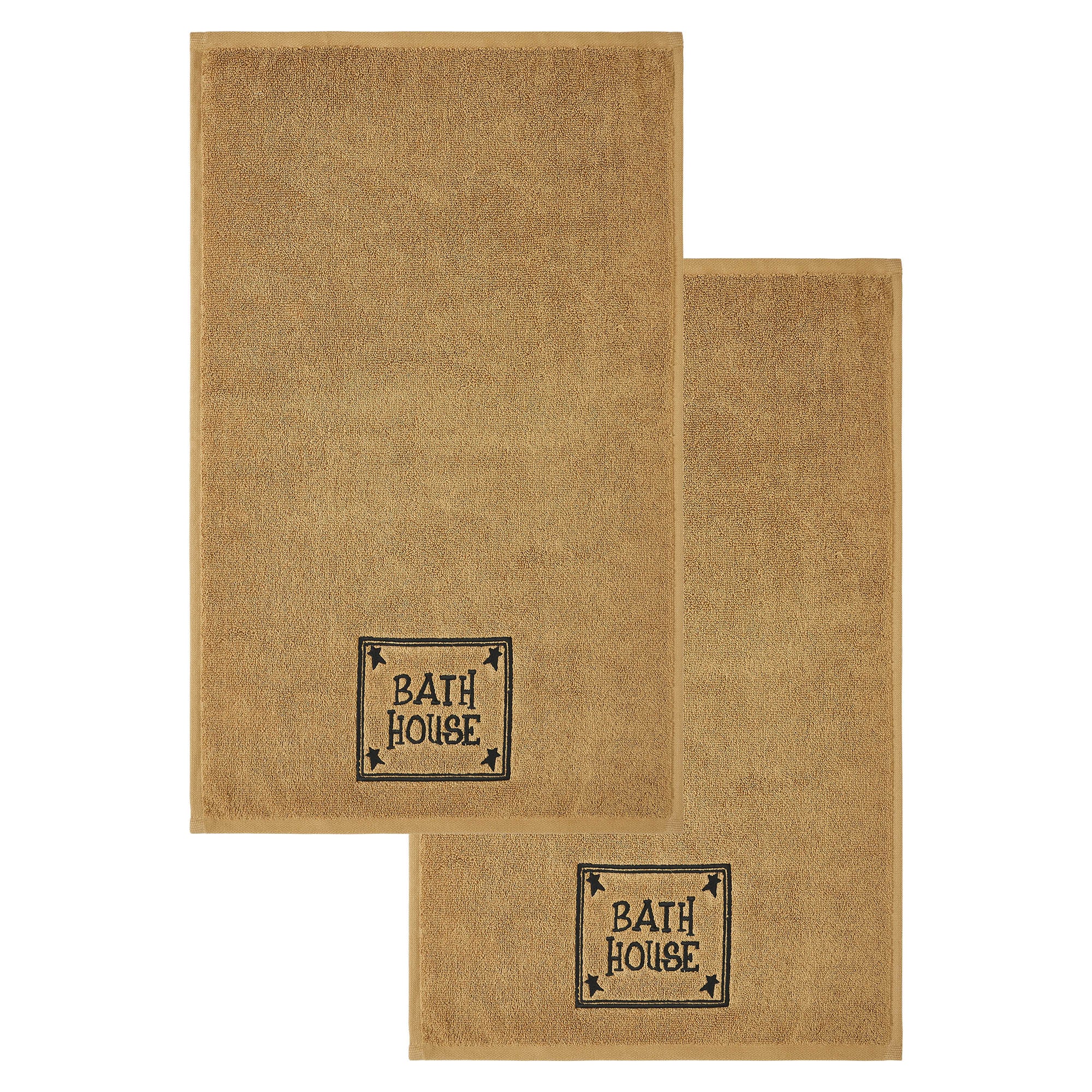 Bath House Embroidered Hand Towel Set of 2