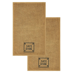 Bath House Embroidered Hand Towel Set of 2