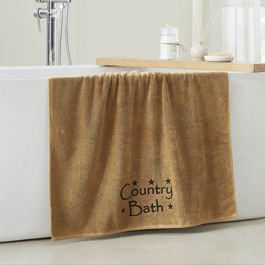 Country Bath Embroidered Bath Towel Set of 2