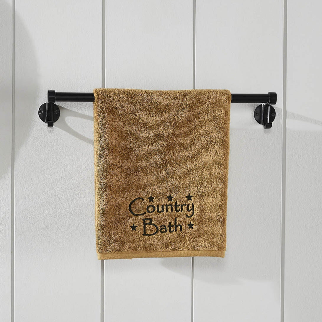 Country Bath Embroidered Hand Towel Set of 2