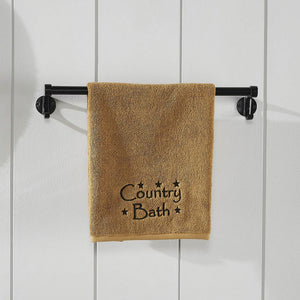 Country Bath Embroidered Hand Towel Set of 2