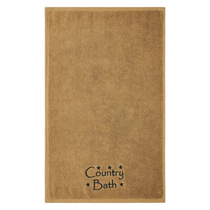 Country Bath Embroidered Hand Towel Set of 2
