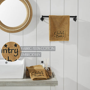 Country Bath Embroidered Hand Towel Set of 2
