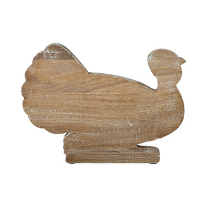 Autumn Harvest Carved Wood Turkey