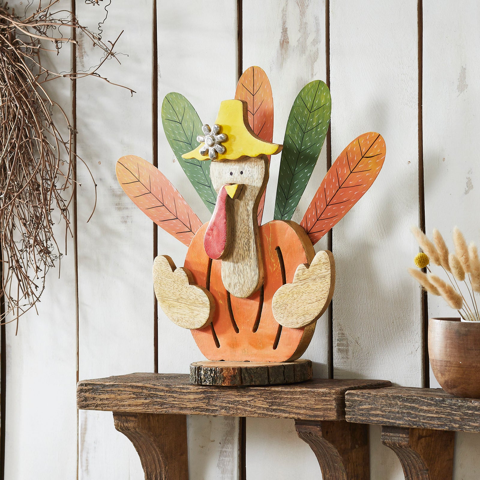 Wooden Turkey Shelf Sitter