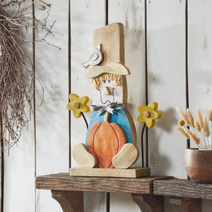 Wooden Scarecrow Shelf Sitter