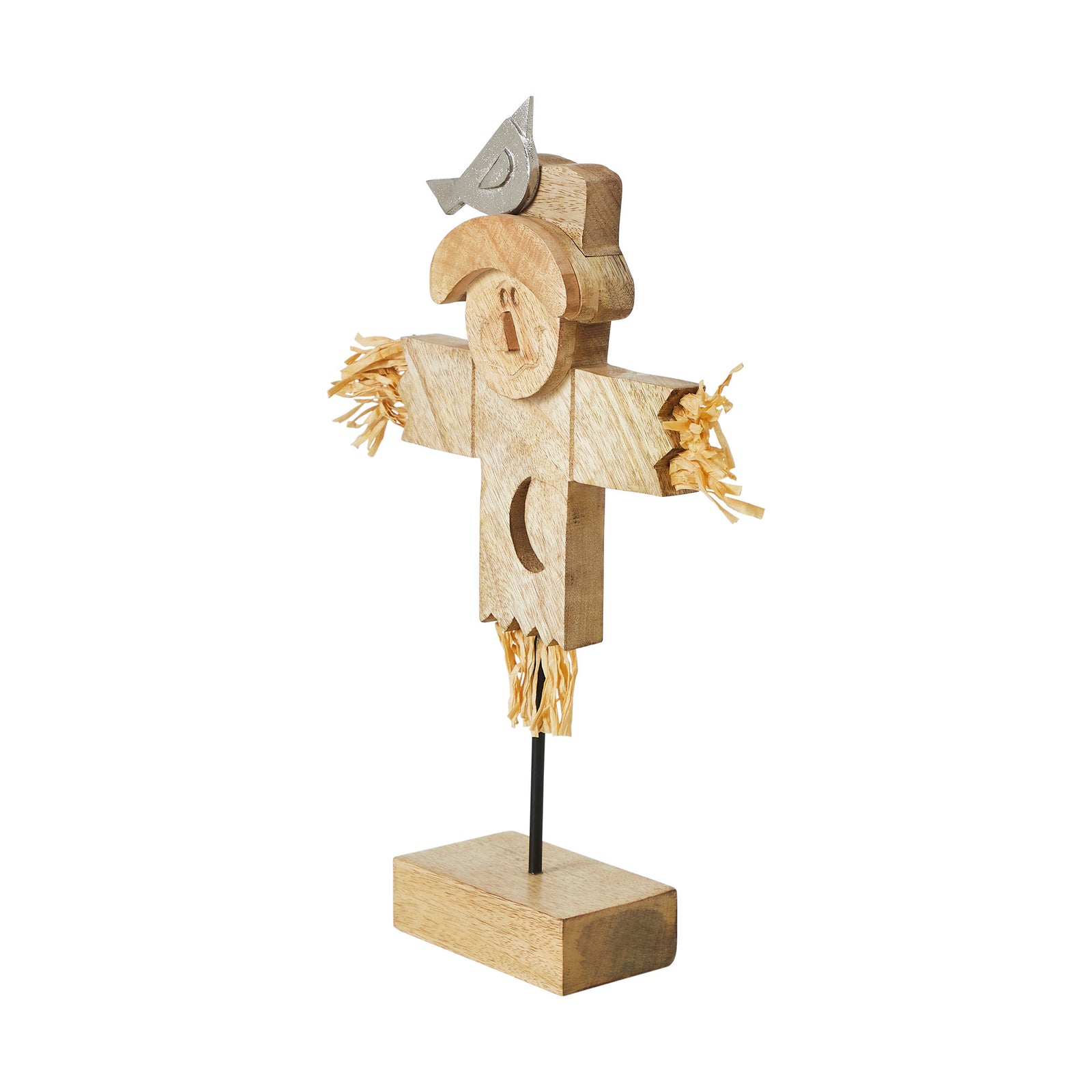 Natural Wood Scarecrow Shelf Sitter