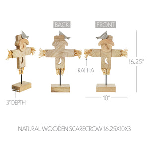 Natural Wood Scarecrow Shelf Sitter
