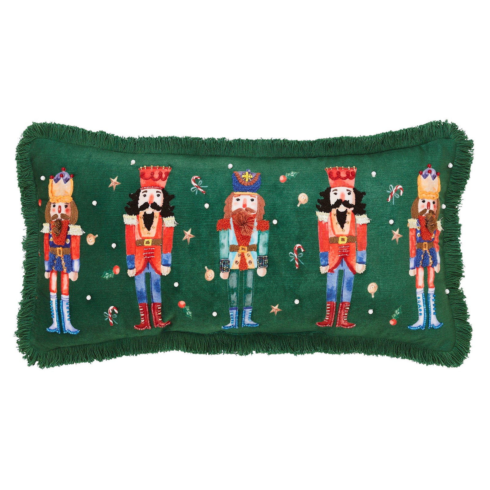 Embellished Nutcracker Pillow
