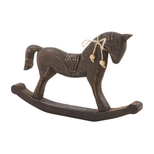 Dark Wooden Rocking Horse