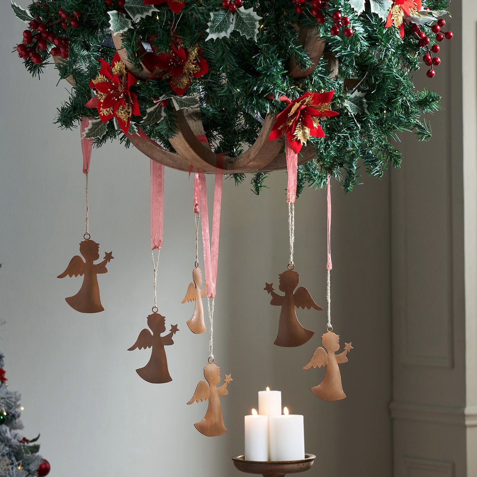 Rust Angel Metal Ornament Set of 6