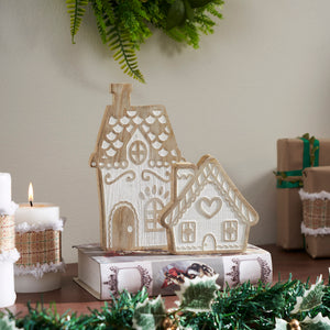 Gingerbread Drive Wooden House Set of 2