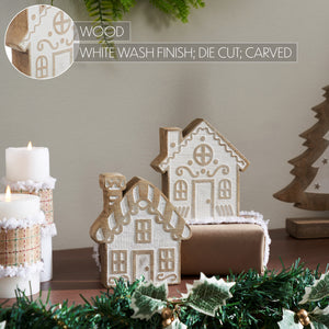 Candy Cane Lane Wooden House Set of 2