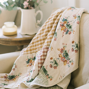 Rosehill Cottage Quilted Throw