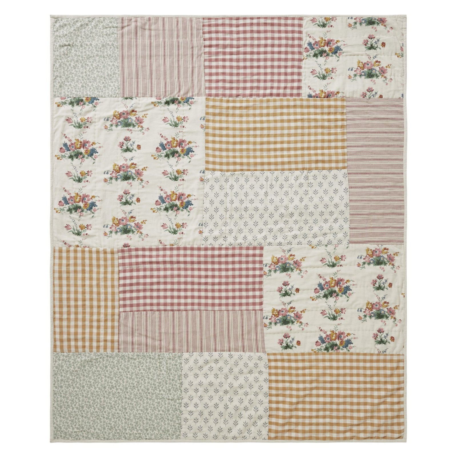Rosehill Cottage Quilted Throw