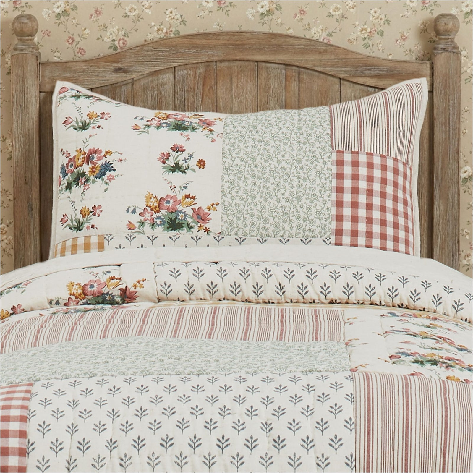 Rosehill Cottage Patchwork Sham