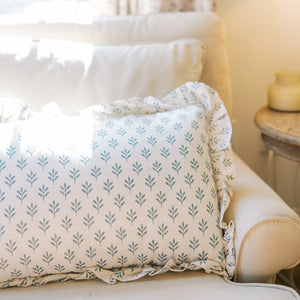 Rosehill Cottage Ruffled Lumbar Pillow