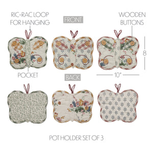 Rosehill Cottage Pot Holder Set of 3