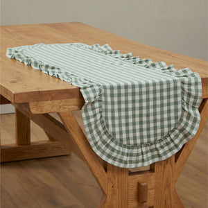 Rosehill Cottage Green Gingham Table Runner