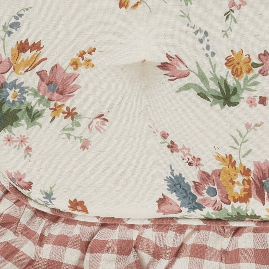Rosehill Cottage Floral Print Ruffled Chair Pad