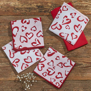 Wild Hearts Dishcloth Set of 4