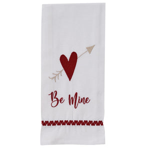 Valentine's Day Embroidered Tea Towel Set of 2