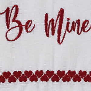 Valentine's Day Embroidered Tea Towel Set of 2