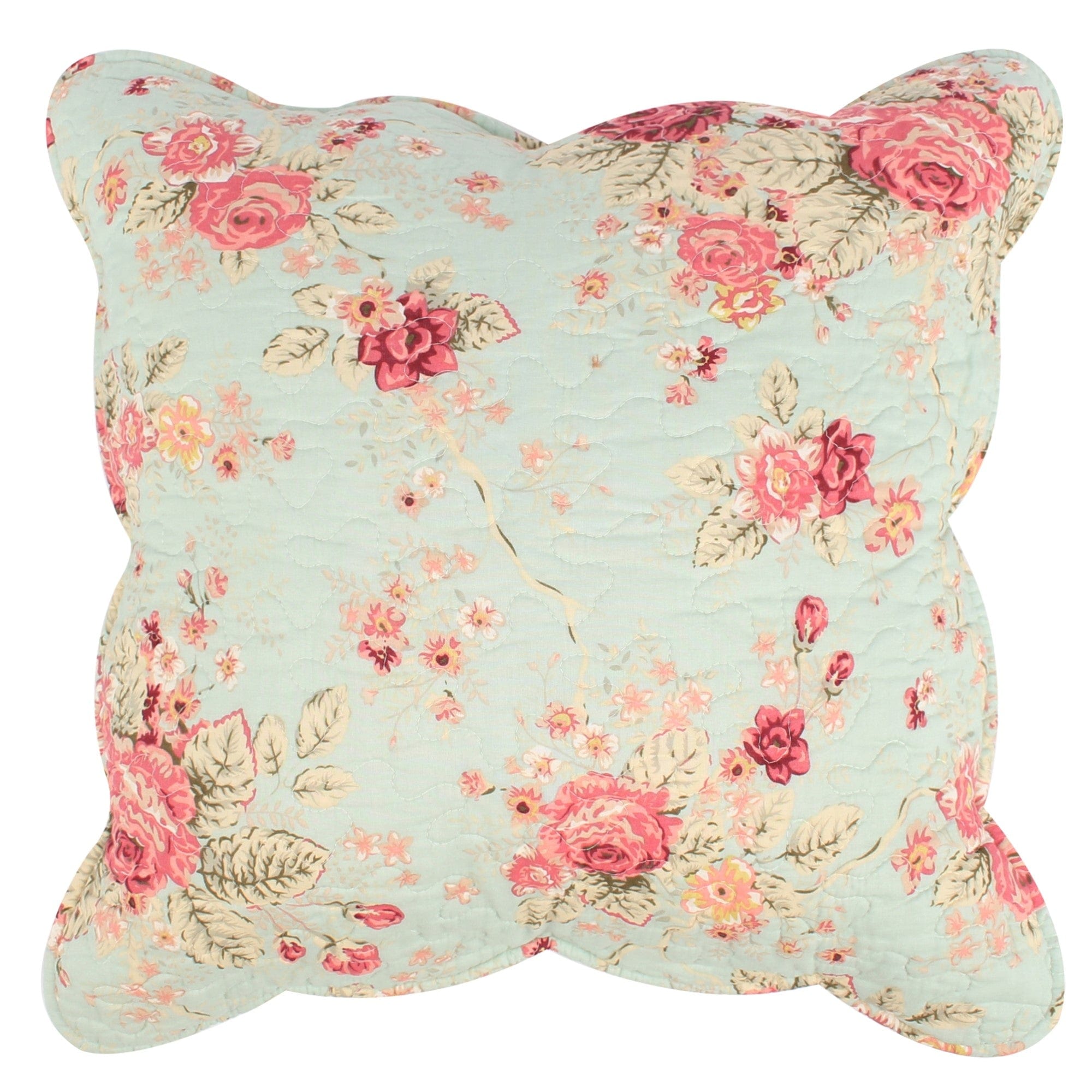 Antique Rose Blue Pillow Pair