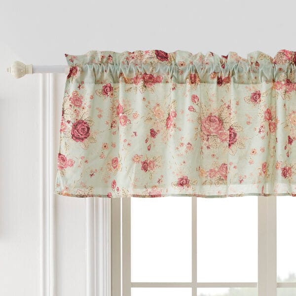 Antique Rose Blue Valance