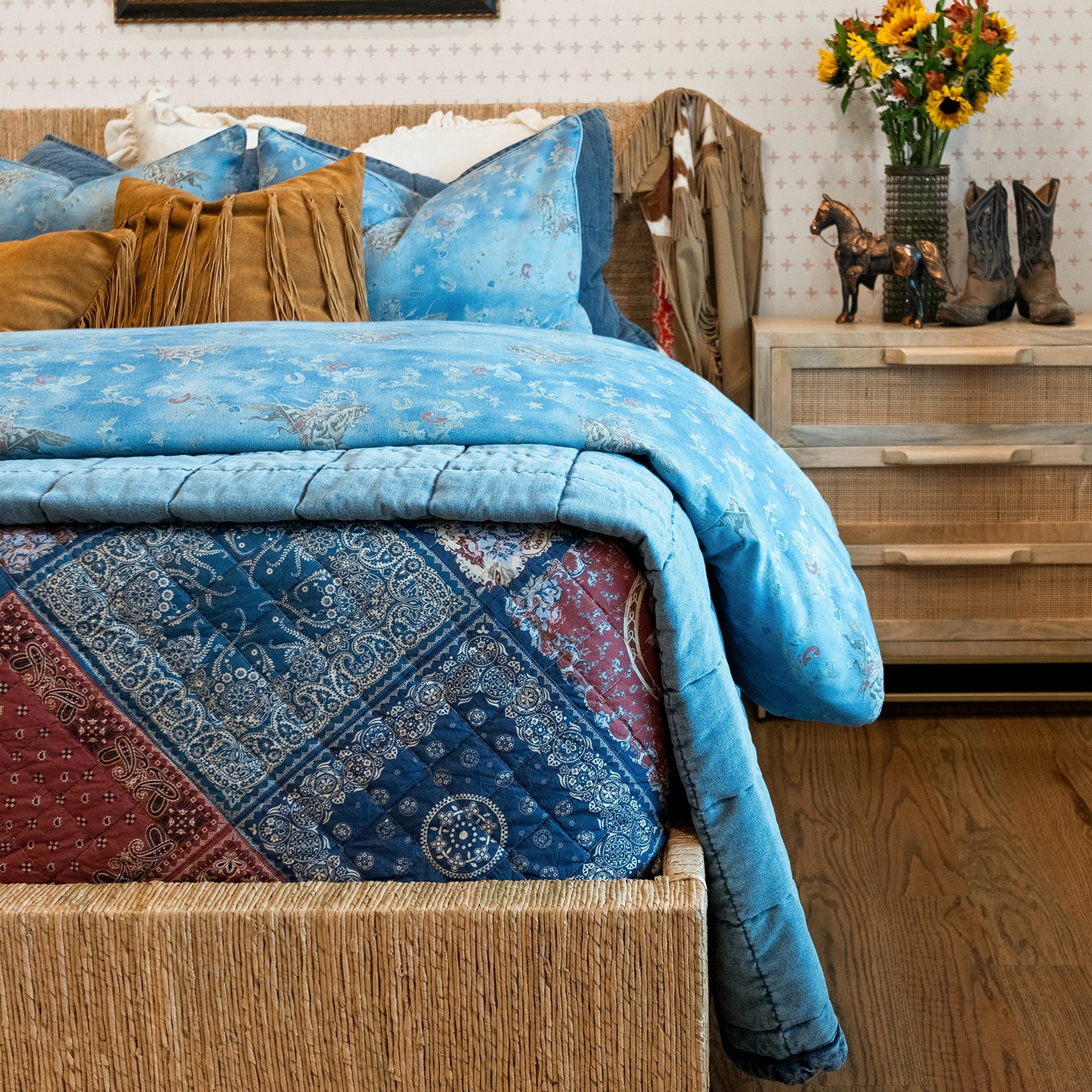 Lee Washed Denim Comforter/ Duvet Cover Set