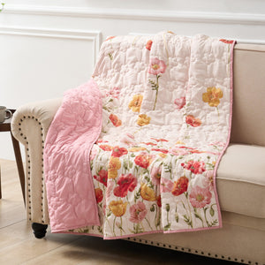 Breeze Floral Quilted Throw