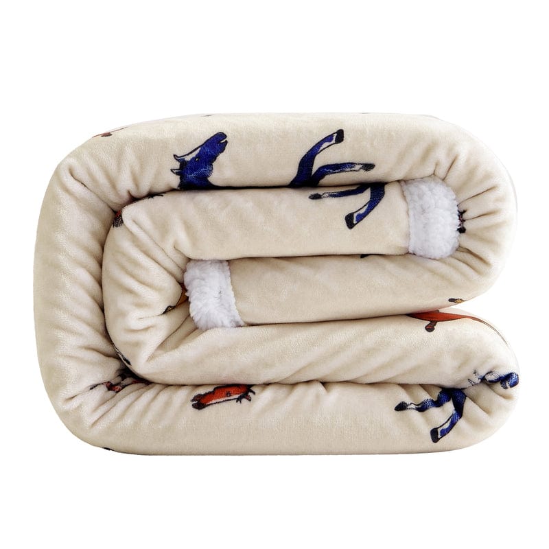 Wild Horses Sherpa Throw