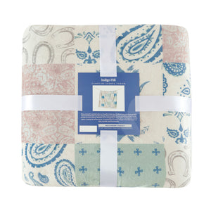 Patchwork Paisley Sherpa Throw