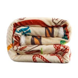 Western Adventure Sherpa Throw and Pillows - 3 Piece Set