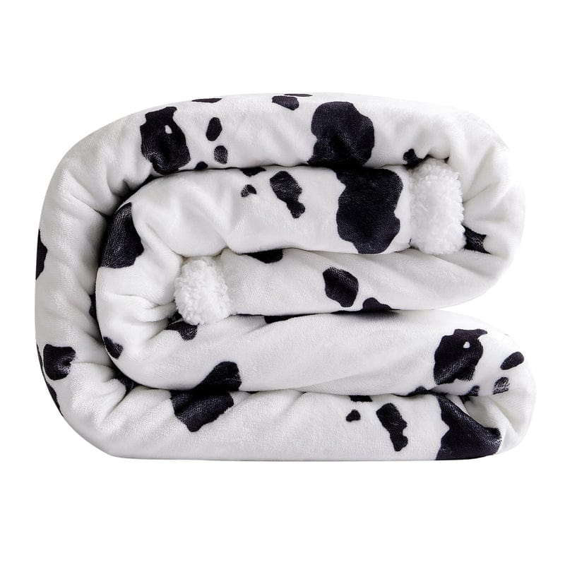 Elsa Black and White Sherpa Throw