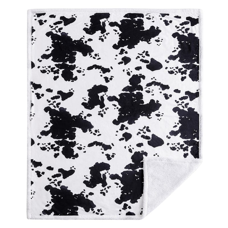 Elsa Black and White Sherpa Throw