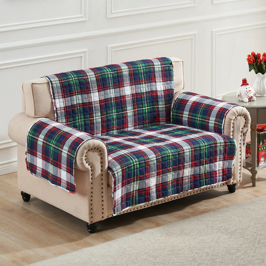 Cardinal Plaid Loveseat Cover