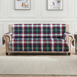 Cardinal Plaid Sofa Cover