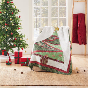 Christmas Tree Quilted Throw