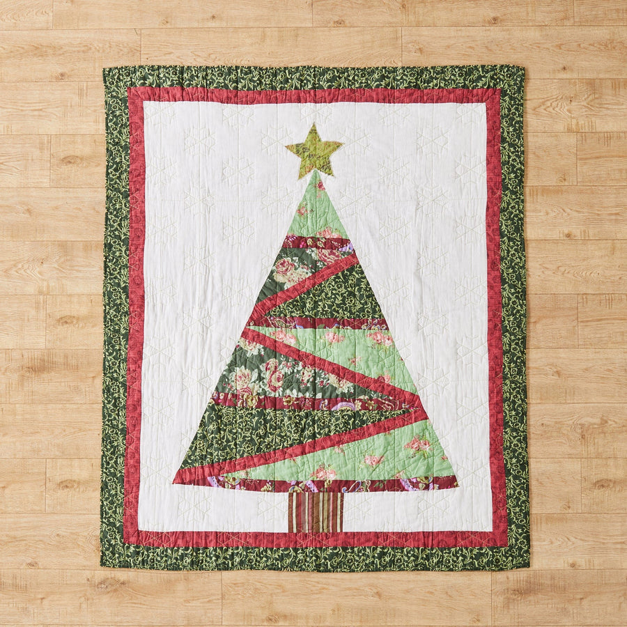 Christmas Tree Quilted Throw