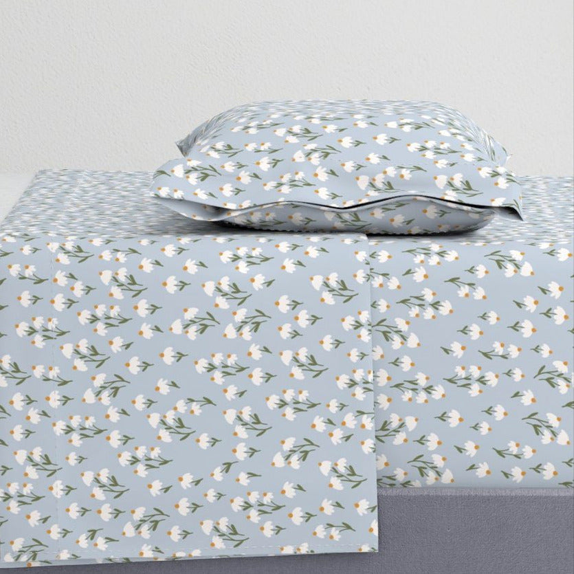Coneflower Print Cotton Sheet Set