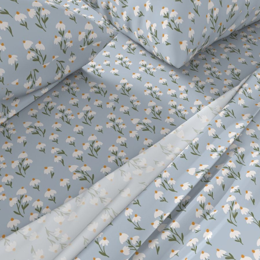 Coneflower Print Cotton Sheet Set