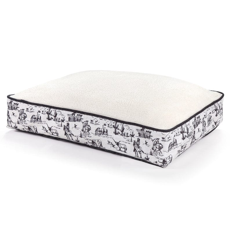 Ranch Life Western Dog Bed- Black and White